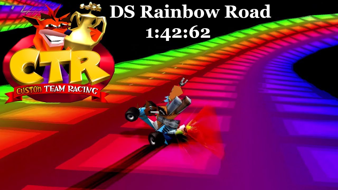 Crash Team Racing - DS Rainbow Road [Time Trial] (1:42:62)