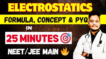 Electrostatics | Formulae, Concept & PYQ REVISION in 25 min 🔥 | NEET/JEE 2025 Physics by Sunil BAGDA