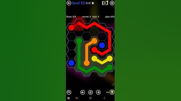 How To Solve Flow Free Hexes Kids Pack Level 95 6x6 Board Walk Through Solution Walkthrough