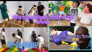 Screaming Chicken Blindfolded and Beating Man Challenge Shiatsu Board Here Comes Part 2