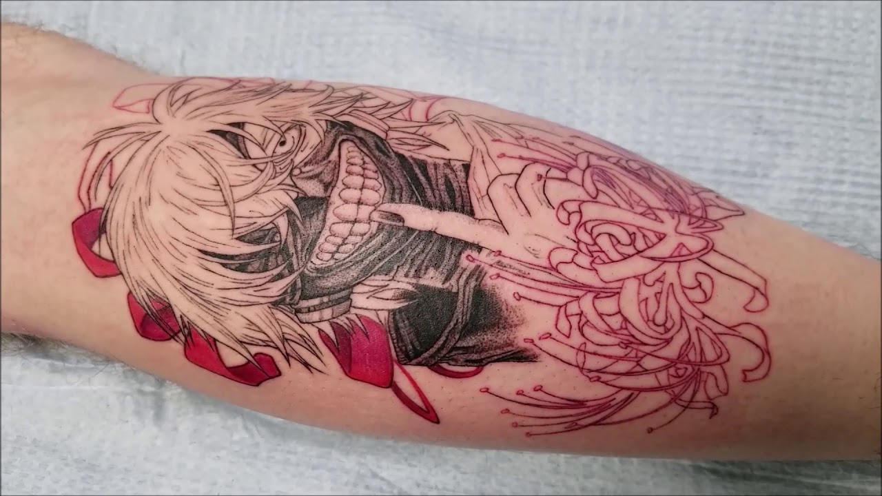 Yesterday I got my Kaneki tattoo from the Tokyo Ghoul manga thought Id  share it with the community Tattoo done and designed by Mauro at WildCat  Ink  rtattoo