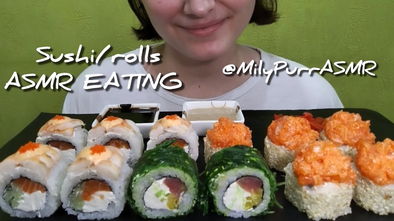 Суши и роллы ASMR EATING 🥢/ Sushi and rolls ASMR EATING 🥢/ NO TALKING 