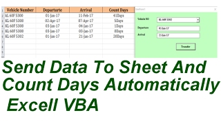 Userform Data To worksheet And Count Days Excell VBA