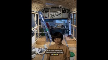 School bus ➡️ Tiny House in a snap 🫰 #buslife #tinyhouse #busconversion #diy