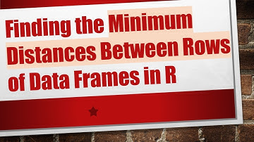 Finding the Minimum Distances Between Rows of Data Frames in R