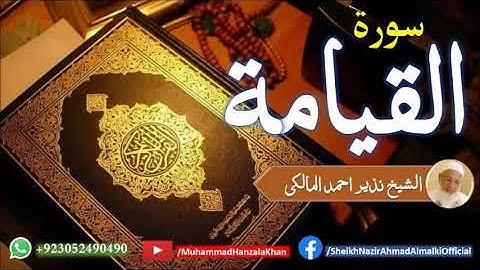 Suratul Qiyamah | Sheikh Qari Nazeer Ahmad Almalki | قاری نذير احمد المالکی | سورة القيامة
