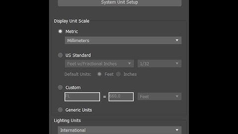 How to set Unit setup in 3ds max
