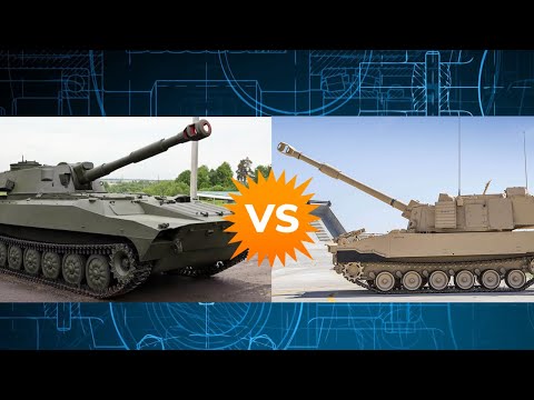 Русская САУ Гвоздика vs американская САУ Паладин (Реакция)