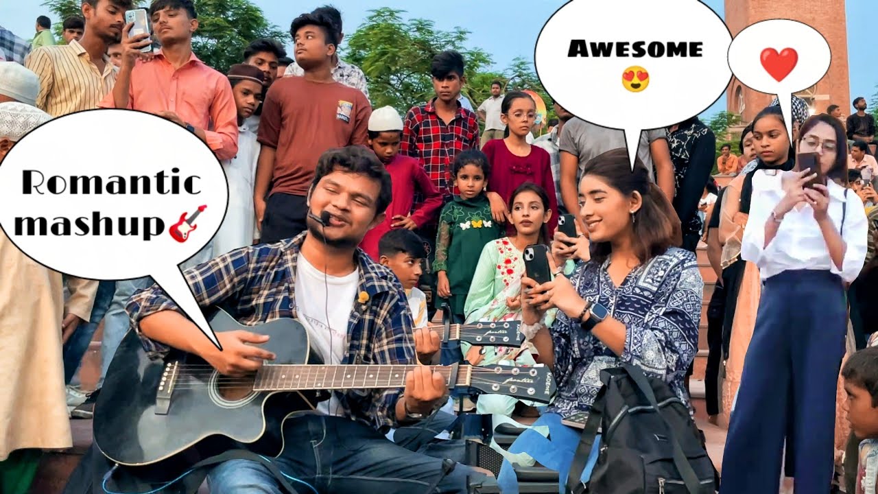Awesome Romantic Mashup In Public | Street Singing | Public Reaction | Naveen music official
