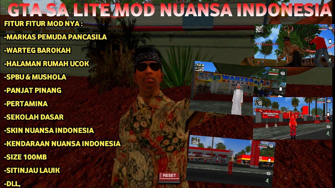 DOWNLOAD GTA SA LITE MOD NUANSA INDONESIA [ 100MB ]