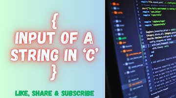 How to take string input in c using scanf
