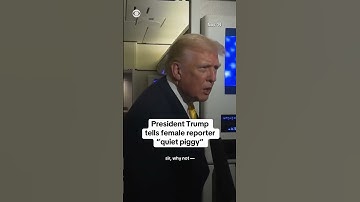 Trump responds to correspondent’s Epstein question saying, "Quiet. Quiet, Piggy” #shorts