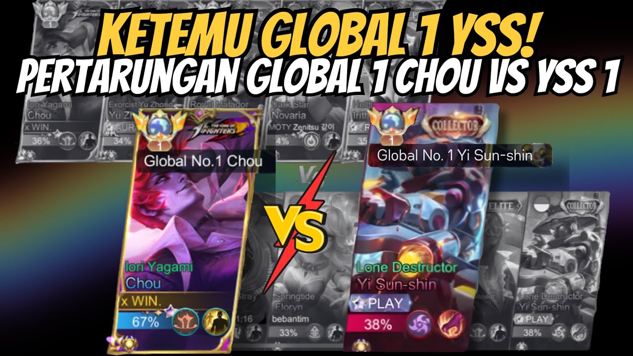SERU PARAH!! PERTARUNGAN TOP GLOBAL 1 CHOU VS TOP GLOBAL 1 YSS