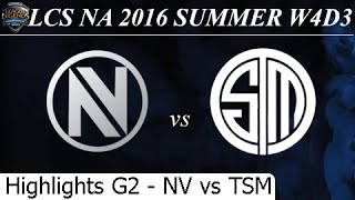 NV vs TSM Game 2 Highlights 26/06/2016 - LCS NA Summer 2016 W4D3M8 Team Solomid vs Team Envy