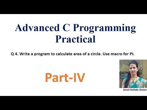 Write a program to calculate area of a circle. Use macro for PI ...