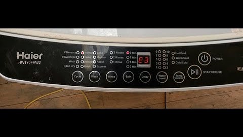 Haier HWT70F Error Code E3