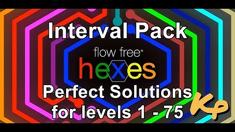 Flow Free Hexes - Interval Pack - Perfect Solutions for levels 1 - 75