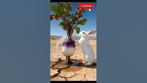 The rabbit saved the turnip plant from drying out by watering it 😭 #ai #tree #save #water