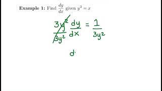 39 Implicit Differentiation Ex 1