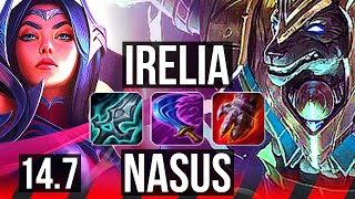 IRELIA vs NASUS (TOP) | Comeback, 77% winrate, 7/2/12, Dominating | BR Master | 14.7