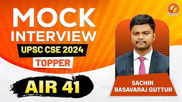UPSC Mock Interview 2024: AIR 41SACHIN BASAVARAJ Interview| UPSC Topper Strategy | Vajiram and Ravi