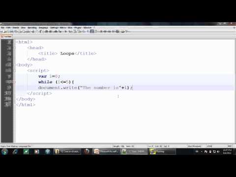 Javascript Urdu Tutorials 13/70 while loop.avi