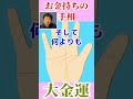 金運の良い人はこの線がある！？お金持ちの手相を水森太陽が教えます！ #shorts #金運アップ #占い #手相占い