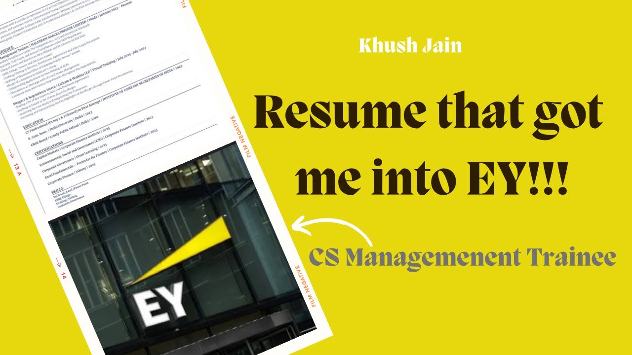 Resume for CS Trainee | Listed Companies and Big 4 | How to prepare?