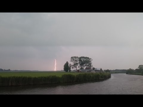 Onweer 22 juni 2017 Dokkum Slowmotion