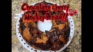Chocolate cherry monkey bread