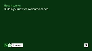 How to build a Welcome Journey for new subscribers