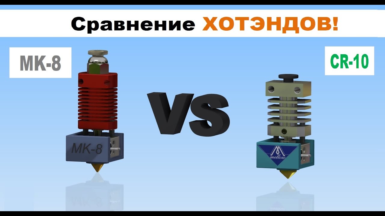 Сравнение хотэндов MK-8 и CR-10 Hotend PRO. В 2021 лучше выбрать NF Smart- CR10