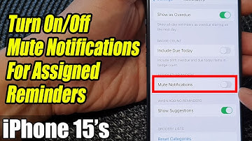 iPhone 15/15 Pro Max: How to Turn On/Off Mute Notifications For Assigned Reminders
