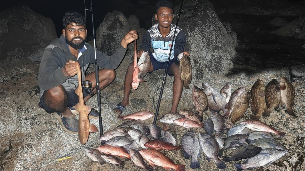 रात्री उशिरापर्यंत केली भन्नाट मासेमारी , गरवून मासे पकडण्याची धम्माल | Kokan fishing @TejaGurav 