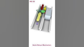 Quick Return Mechanism #MD3D#CAD#solidworks #Design#fusion #viral