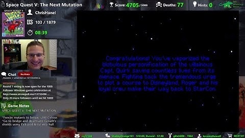 Space Quest V: The Next Mutation game ending - Adventure Quest