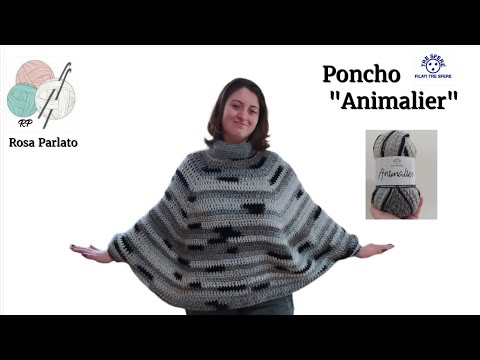 "Animalier" crochet poncho tutorial