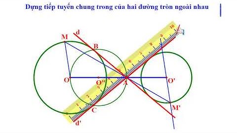 [GSP 5.0] Dựng Tiếp Tuyến Chung Trong Của Hai Đường Tròn Ngoài Nhau