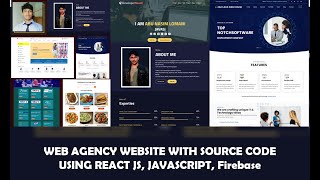 Web Agency Portfolio website with Source Code using React JS JavaScript