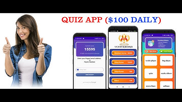 Quiz App with Earning System, daily $100 earn, Using android studio with source code.