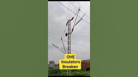 OHE👷insulators Broken #trd🥺 #train😃 #railway #ohe #electrification #indianrailway😳 #ytshorts