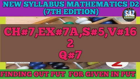 Relations and Functions|NSMD2(7TH EDITION)|Q#7