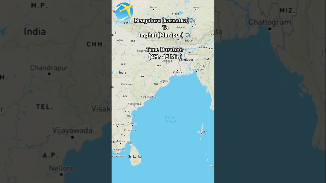 Bengaluru karnatka To Imphal Manipur by flight 