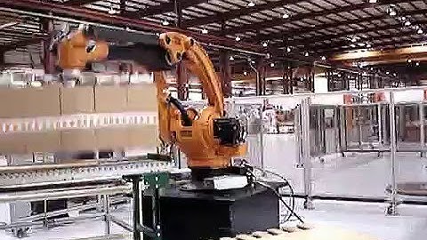 Vaccon Robotic End-Of-Arm-Tool - Pick & Place - Corrugated Boxes Palletizing Operation