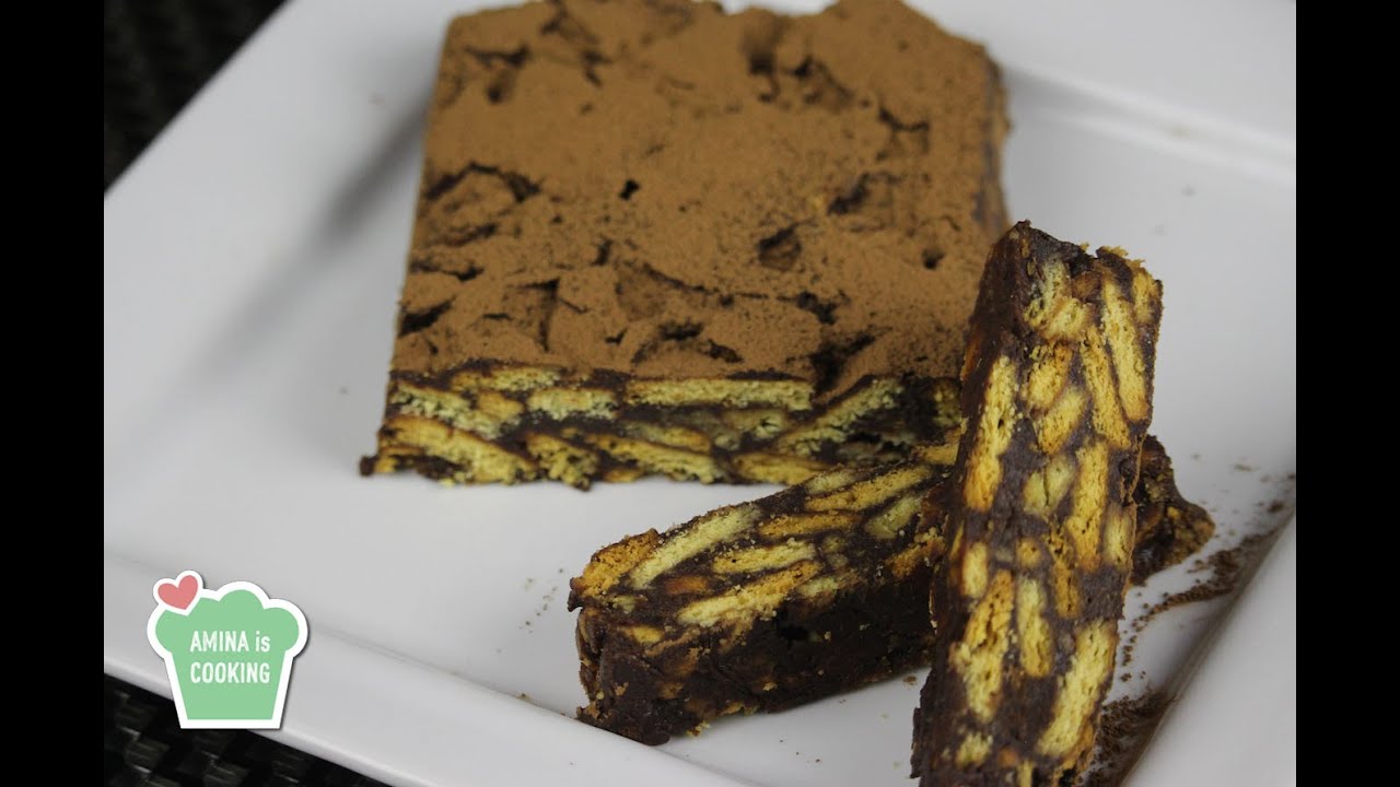 كيكة البسكويت والشوكولاتة الباردة - الحلقة 112 - Amina is Cooking
