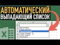 Автоматический выпадающий список ➤ Динамически расширяющийся именованный диапазон