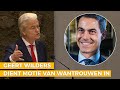 Wilders dient motie van wantrouwen in tegen kabinet Jetten