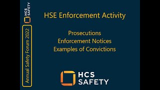 2022 Safety Forum #6 HSE Enforcement