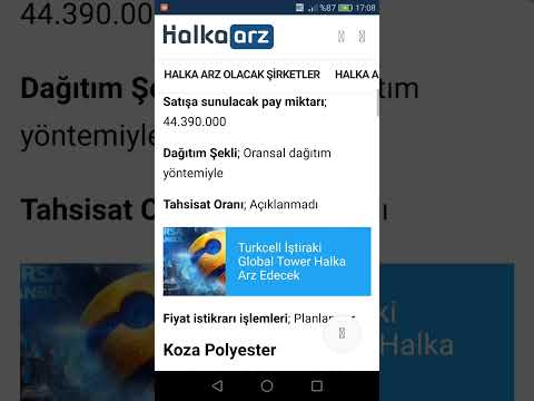 Koza Polyester Halka Arz Başvurusu Yaptı