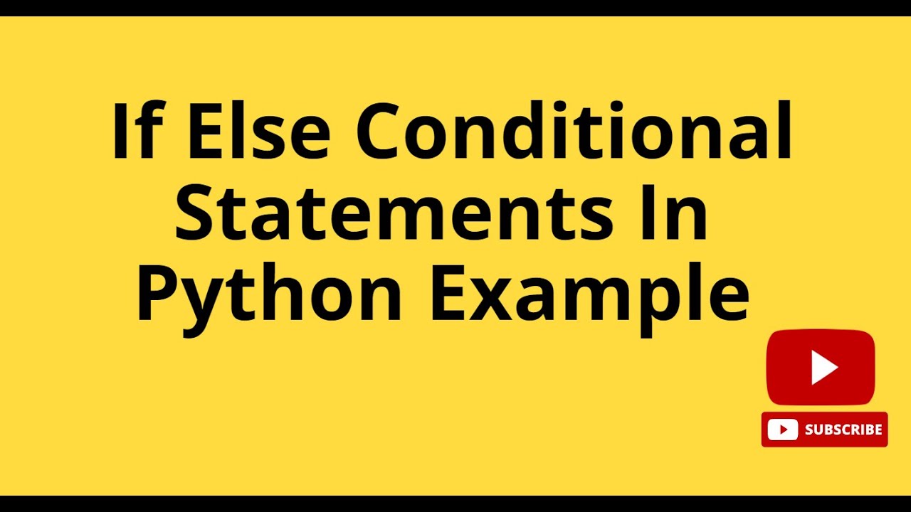 if else statement in python - YouTube